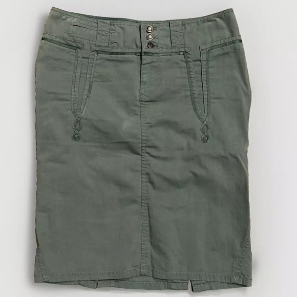 Vintage Women's DIESEL Y2K Military Skirt Khaki Green Size 27 Grunge Boho Rare - Picture 1 of 12